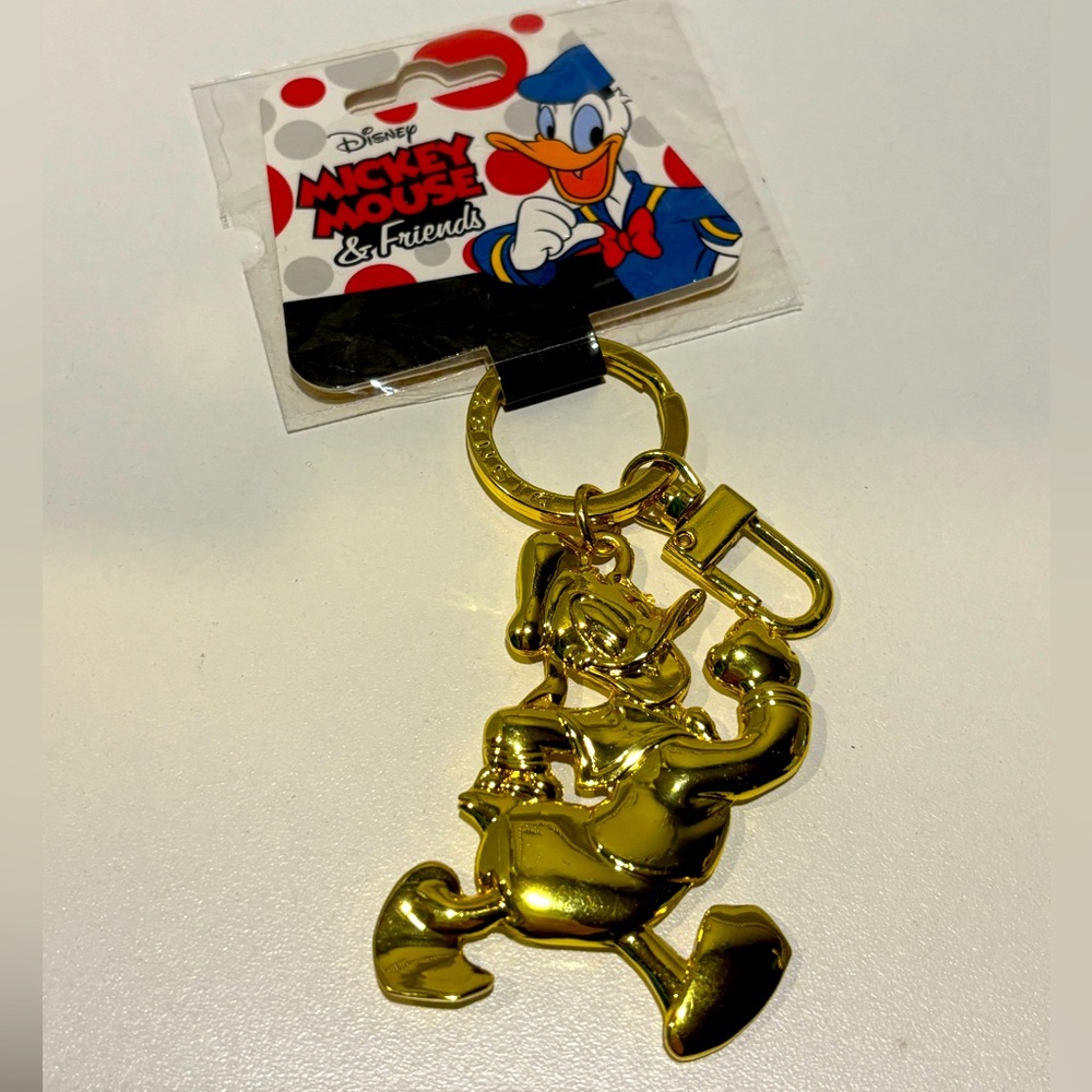 Disney Donald Duck Pewter Keyring, Gold